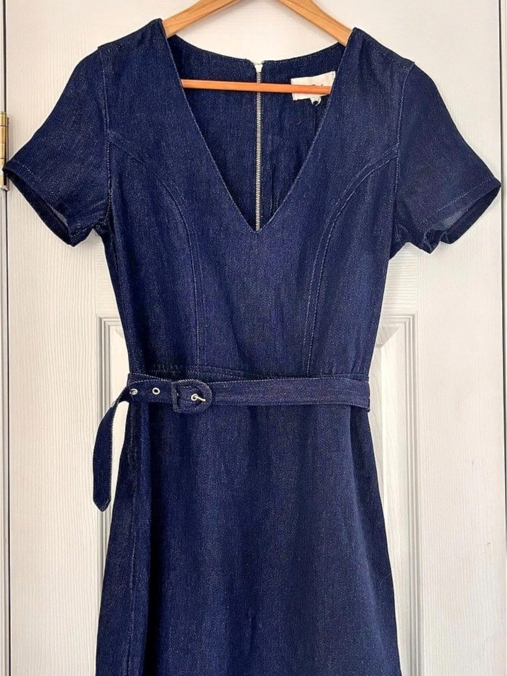 7 For All Mankind Denim Mini Dress in Blue Size Small NWT
